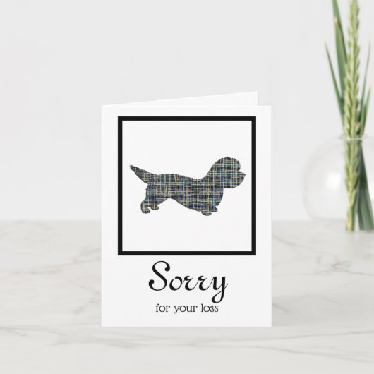 ダンディディディンモントテリアードッグペット同情カード カード (正面)