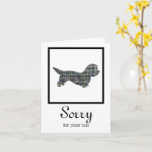 ダンディディディンモントテリアードッグペット同情カード カード (黄色い花)