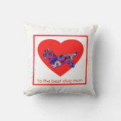 ダンディディディンモントテリアードッグ赤いハートマザーズデイ クッション (正面)
