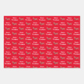 ダンディディディンモントドグシルエットレッドウメリーーフマス ラッピングペーパーシート (正面)