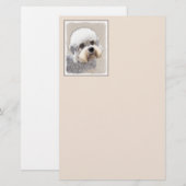 ダンディディディンモント絵画テリアのオリジナルドッグアート (正面/裏面)