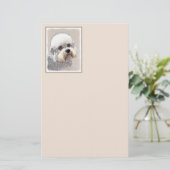 ダンディディディンモント絵画テリアのオリジナルドッグアート (スタンド正面)