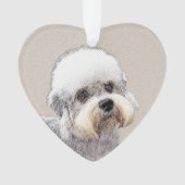 ダンディディディンモント絵画テリアのオリジナルドッグアート オーナメント (正面)