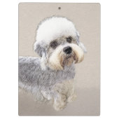 ダンディディディンモント絵画テリアのオリジナルドッグアート クリップボード (裏面)