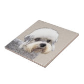 ダンディディディンモント絵画テリアのオリジナルドッグアート タイル (側面)