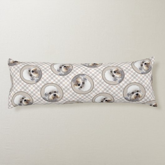 ダンディディディンモント絵画テリアのオリジナルドッグアート ボディピロー (裏面)