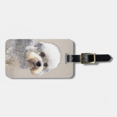 ダンディディディンモント絵画テリアのオリジナルドッグアート ラゲッジタグ (正面横)