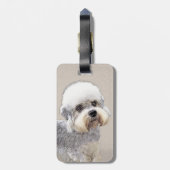 ダンディディディンモント絵画テリアのオリジナルドッグアート ラゲッジタグ (裏面縦)