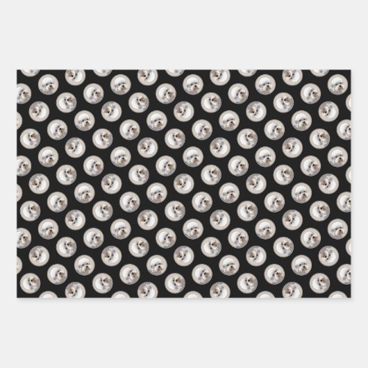 ダンディディディンモント絵画テリアのオリジナルドッグアート ラッピングペーパーシート (正面3)