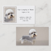 ダンディディディンモント絵画テリアのオリジナルドッグアート 名刺 (正面/裏面)