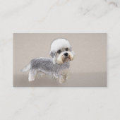 ダンディディディンモント絵画テリアのオリジナルドッグアート 名刺 (裏面)