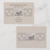 ダンディディディンモント絵画テリアのオリジナルドッグアート 名刺 (正面/裏面)