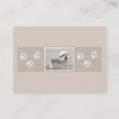 ダンディディディンモント絵画テリアのオリジナルドッグアート 名刺 (裏面)