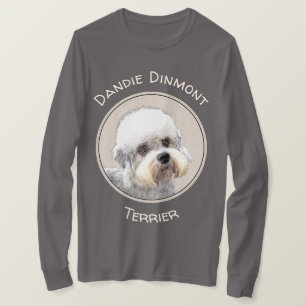 ダンディディディンモント絵画テリアのオリジナルドッグアート Tシャツ