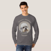 ダンディディディンモント絵画テリアのオリジナルドッグアート Tシャツ (正面フル)