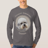 ダンディディディンモント絵画テリアのオリジナルドッグアート Tシャツ (正面)