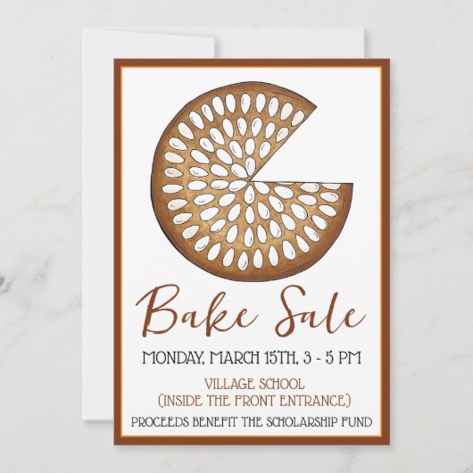 ダンディーケーキスコットランドスコットランドフードベイクセール 招待状 (正面)