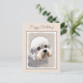 ダンディ・ディンモント・テ絵画リアのオリジナル・ドッグ・アート ポストカード (スタンド正面)