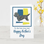 ダンディ・ディンモント・ドッグ トリコロール 父の日カード カード (黄色い花)