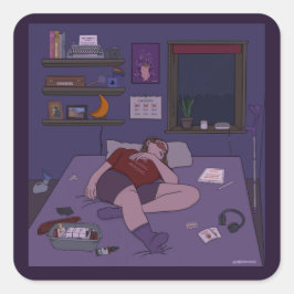 ダンディDoodlez「Then and Now」ステッカー スクエアシール