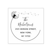 ダンデエレガントリオンフラワー差出人住所 ラバースタンプ (インプリント)