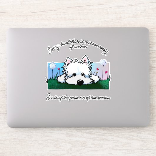 ダンデオンウェスティーカスタムドッグカットビニールステッカー シール (コンピューター)