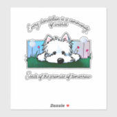 ダンデオンウェスティーカスタムドッグカットビニールステッカー シール (シート)