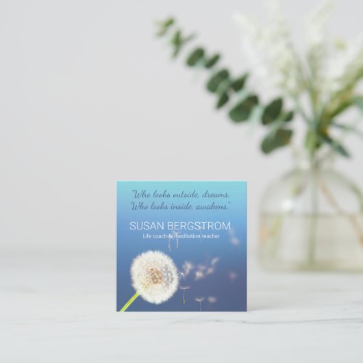 ダンデリオンがニジマスクエア願いの名刺を作る スクエア名刺 (スタンド正面)