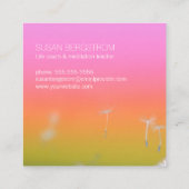 ダンデリオンがニジマスクエア願いの名刺を作る スクエア名刺 (裏面)