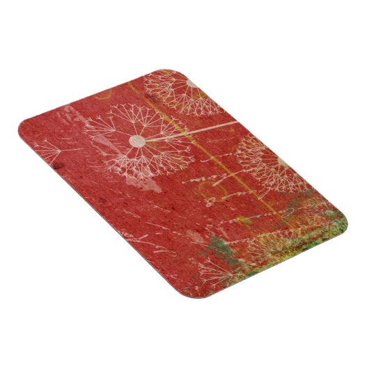 ダンデリオンがピンクの空に風を受ける抽象芸術 マグネット (右側)