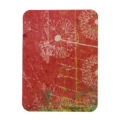 ダンデリオンがピンクの空に風を受ける抽象芸術 マグネット (縦)