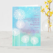 ダンデリオンが自閉症支援悔やみや弔慰 カード (黄色い花)