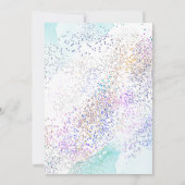 ダンデリオンとグリッター結婚式招待状 招待状 (裏面)