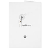 ダンデリオンウィッシュデザイン誕生日カード (裏面)