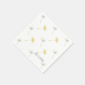 ダンデリオンウィッシュフラワーズブライダルシャワー スタンダードカクテルナプキン (角)