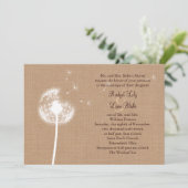 ダンデリオンオンバーラップ結婚式招待状 招待状 (スタンド正面)