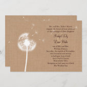 ダンデリオンオンバーラップ結婚式招待状 招待状 (正面/裏面)