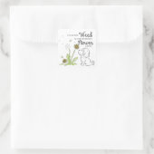 ダンデリオンステッカー スクエアシール (バッグ)