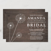 ダンデリオンバーンウッドブライダルシャワー招待状 招待状 (正面/裏面)