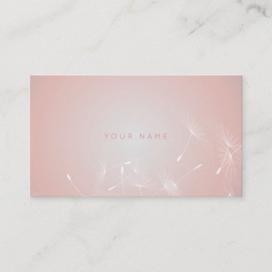 ダンデリオンパウダーピンクコーラルセラピストVip 名刺 (正面)