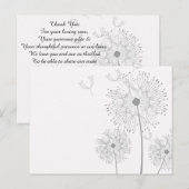 ダンデリオンフラムスつる植物ブライダルサンキューカード ポストカード (正面/裏面)