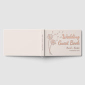 ダンデリオンフラワーバラゴールドフォイル結婚ズゲストブック ゲストブック (全面)