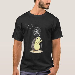ダンデリオンフラワープリントラッキーチャームヘッジホッグ1 Tシャツ