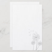 ダンデリオンモダンピュアフラワーアート文房具 便箋 (正面/裏面)