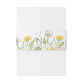 ダンデリオンワイルドフラワー庭園の結婚式 招待状ベリーバンド (裏面例)