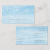 ダンデリオン紙吹雪ブルーウォーター色セラピスト 名刺 (正面/裏面)