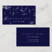 ダンデリオン紙吹雪ブルーネイビーホワイトイベント 名刺 (正面/裏面)