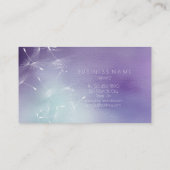 ダンデリオン紙吹雪ミントパープルグラデーションセラピスト 名刺 (裏面)