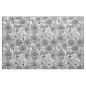 ダンデリオン、白黒 ファブリック (ヤード)