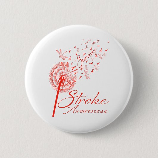 ダンデリオンI'm a Sivier脳卒中認識度 缶バッジ (正面)